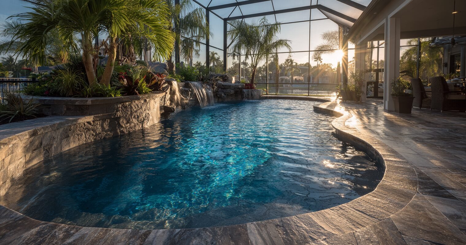 Custom gunite inground pool