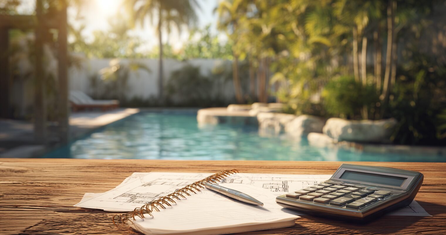 Backyard pool with cost planning