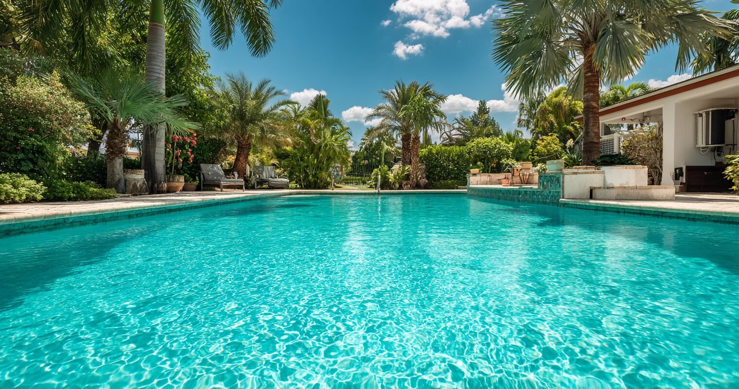 Saltwater swimming pool